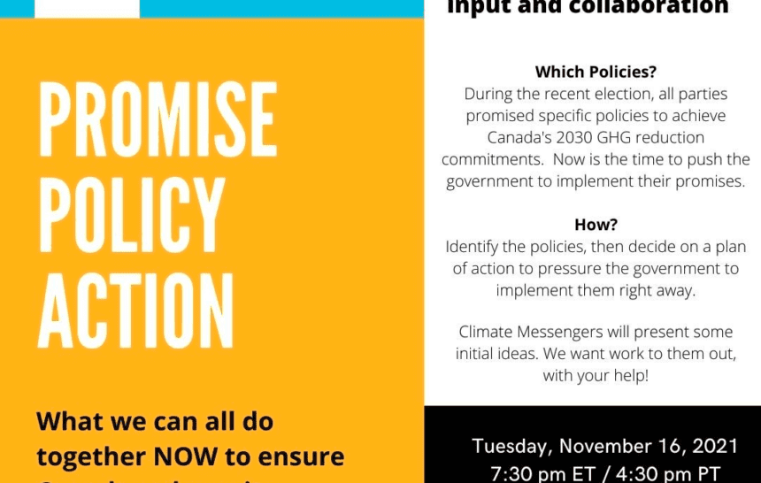 Promise, Policy, Action – Nov 16th